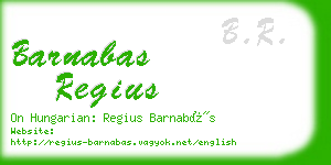 barnabas regius business card